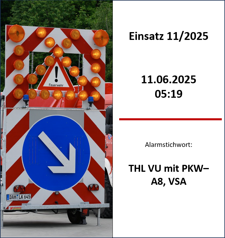 Feuerwehr-Einsatzschild auf Baustelle